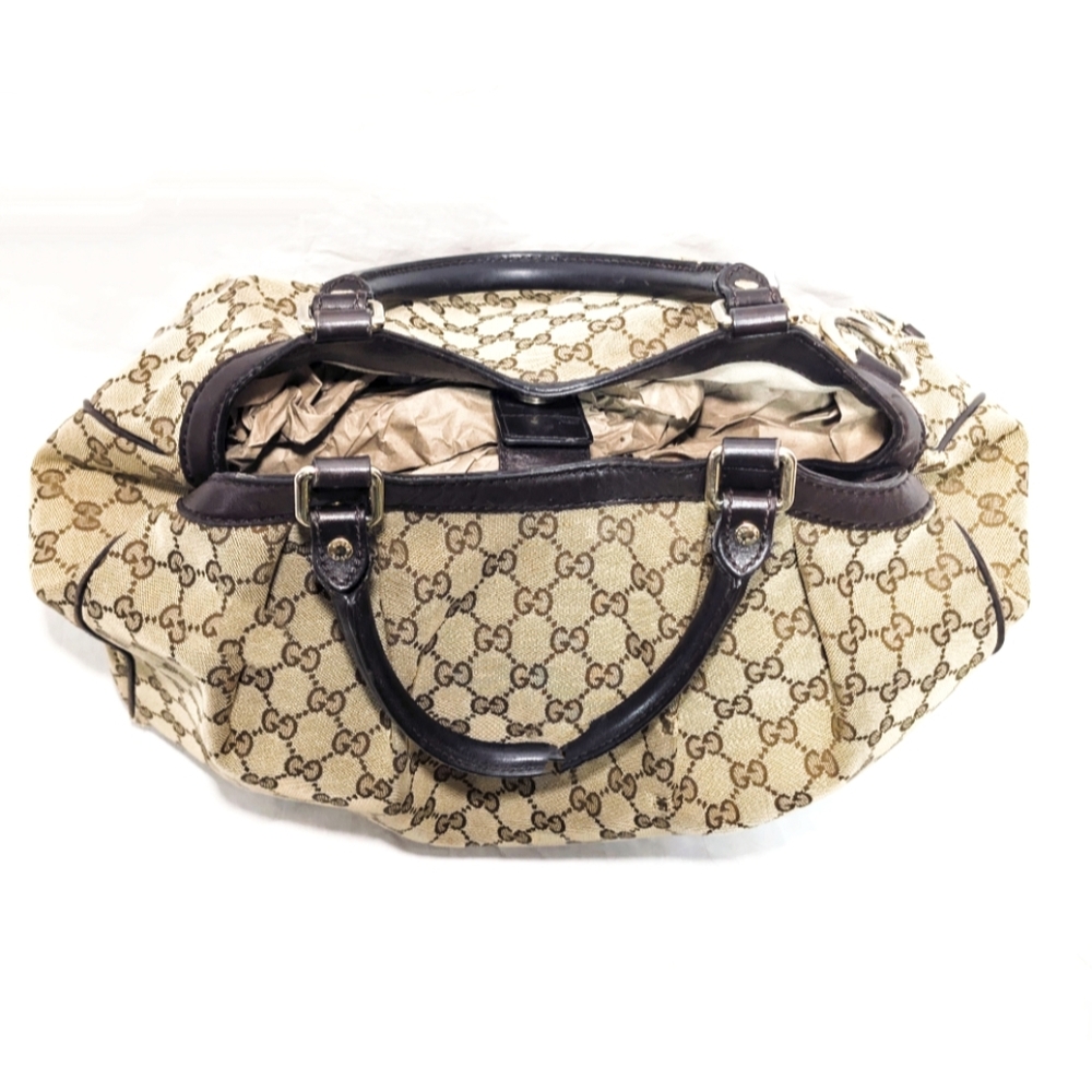 GUCCI Sukey Large Original GG Canvas Tote/Shoulder/Hobo Bag - Picture 13 of 14